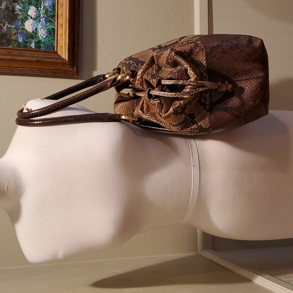 Mauro Governa real snakeskin shoulder bag - Picture 3 of 15